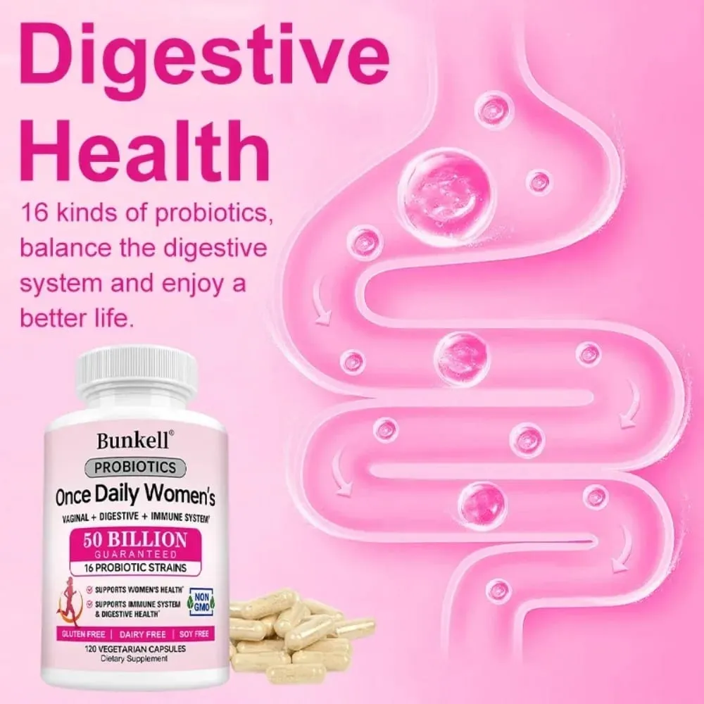 Once Daily Women's Probiotic Capsules - Supports The Intestinal Tract Urinary System Immune System Health & Overall Health