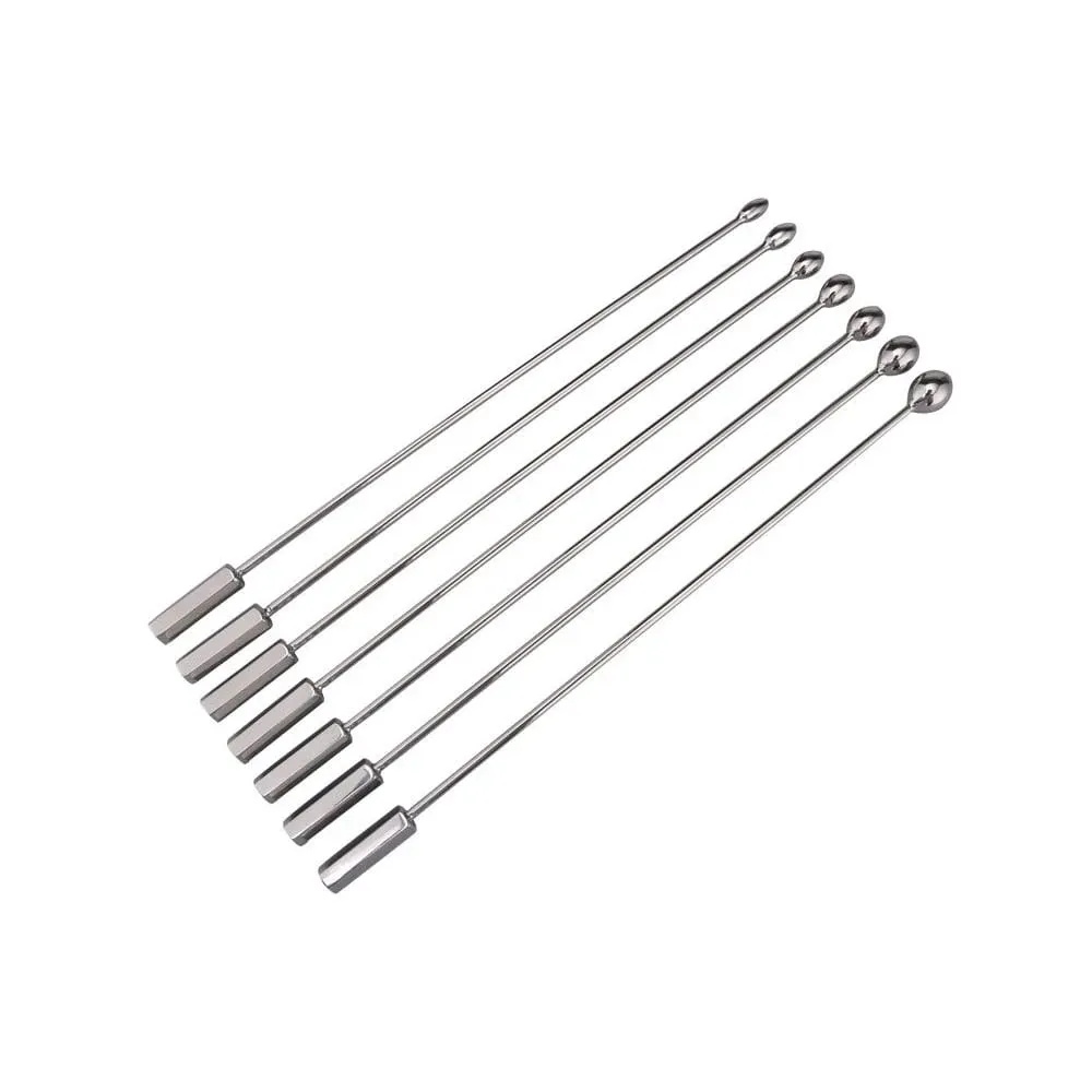 7 Size Metal Penis Plugs Urethral Massage Prostate Masturbation Men's Sex Toys Urethral Wand Dilatation Male Urethral Plug — image 2