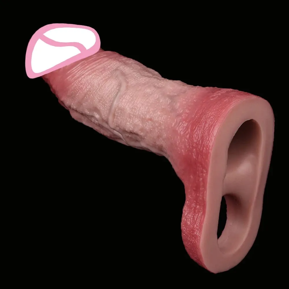 Penis Extender Device Cover Sleeve Girth Enhancement Pleasure Dildo Sheath Adult Sex Toys For Men Reusable Condom 18+ — image 4