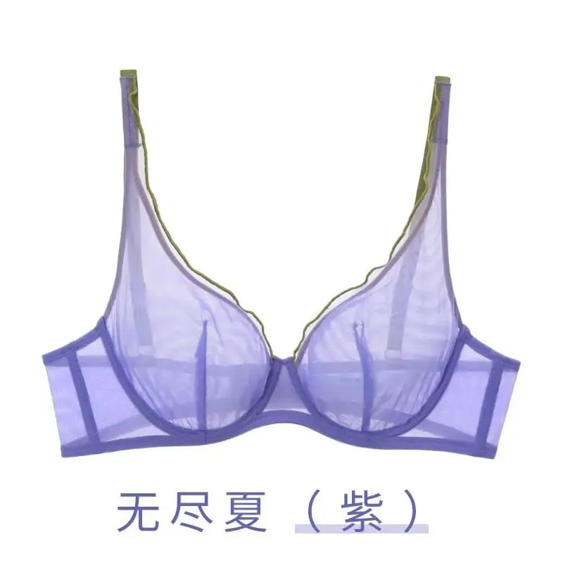 Ensemble de Lingerie Non rembourré pour femmes soutien-gorge Push Up bonnet complet soutien-gorge Push Up léger d'été pour femmes soutien-gorge de soutien Ultra mince meilleur vendeur — image 8