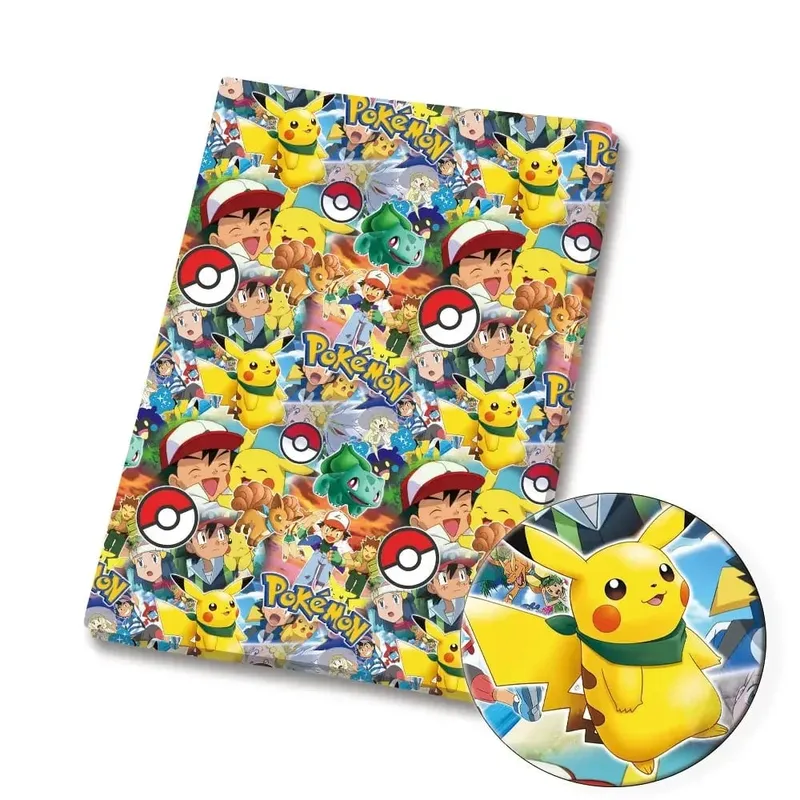 Pokemon tegneseriestof 140*50 cm Håndlavet syning Patchwork Quiltning Babykjole Hjemmeark Trykt stof Stofsyning Børn — image 5
