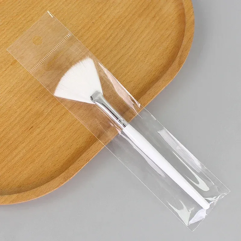 Pincéis faciais em leque, 5 peças, pincel macio de maquiagem, ferramentas aplicadoras de cosméticos, cabo de madeira e fibra macia para máscara de casca — image 7