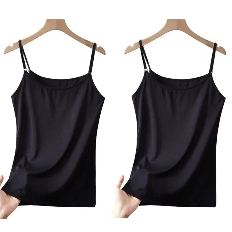 Cotton Feel Solid Sling Camisole Women Crop Top 35-75kg Sleeveless Sexy Slimming Vest Tank Base Tee Underwear Daily Staple 2026 — image 14