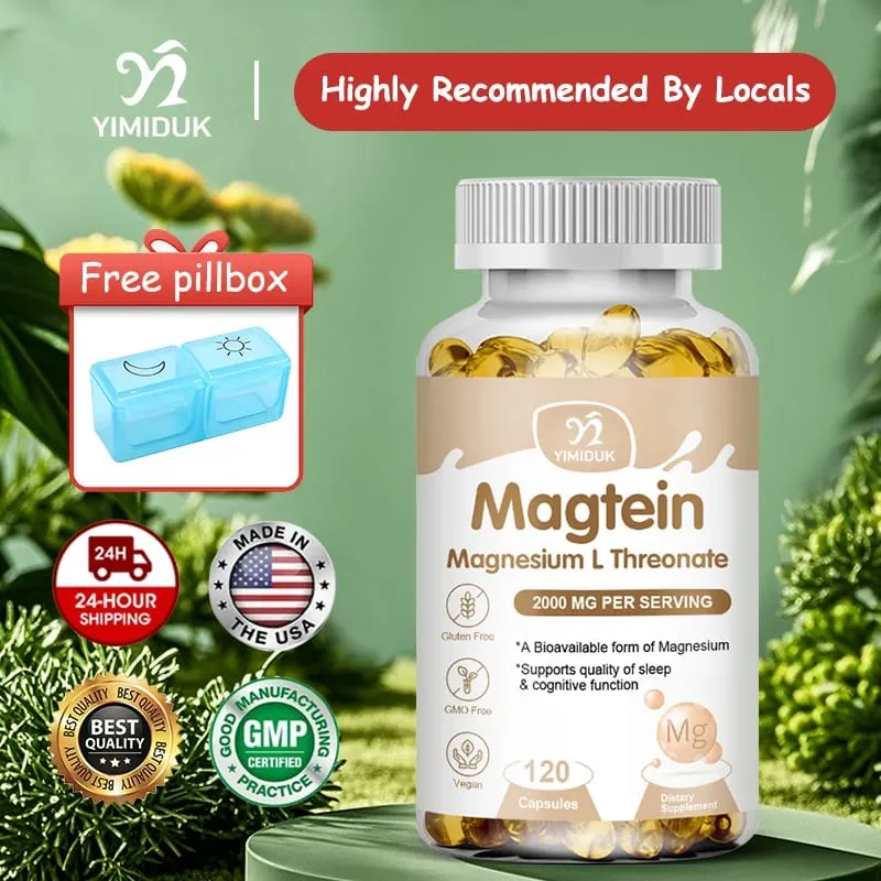 Pure Magtein Magnesium L-Threonate Capsules for Improves Sleep Quality & Cognitive Performance Reduces Anxiety & Neuro Health — image 1