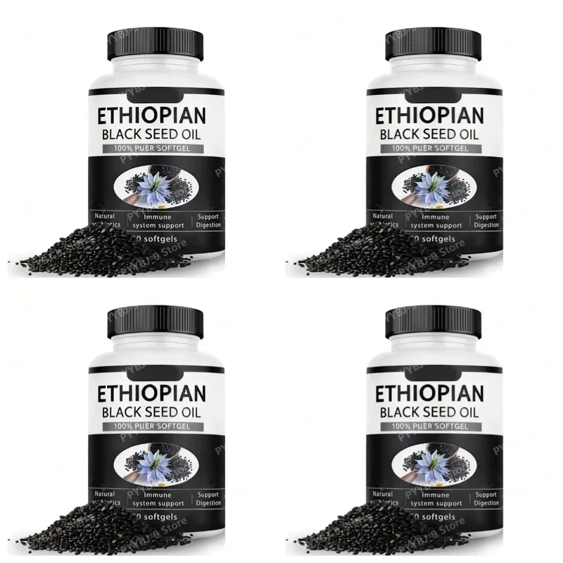Ethiopian Black Seed Oil Softgels 60 Count 100% Natural Gluten Free Non GMO Antioxidant Immune Digestive Daily Health Supplement — image 11