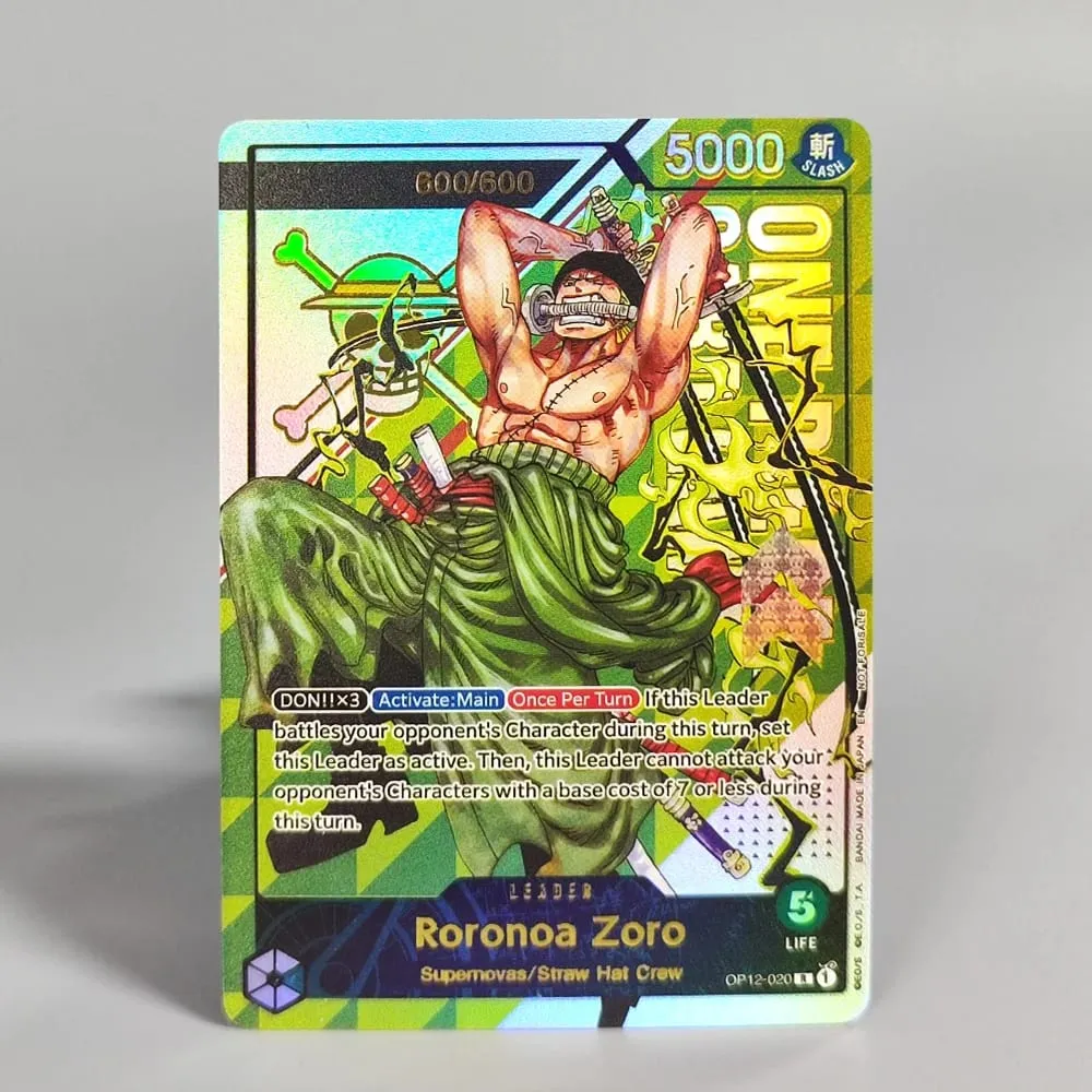 DIY One Piece Card Game Treasure Cup Roronoa Zoro OP12-020 Serialized 1/600 600/600 Collection English Anime Cards — image 1