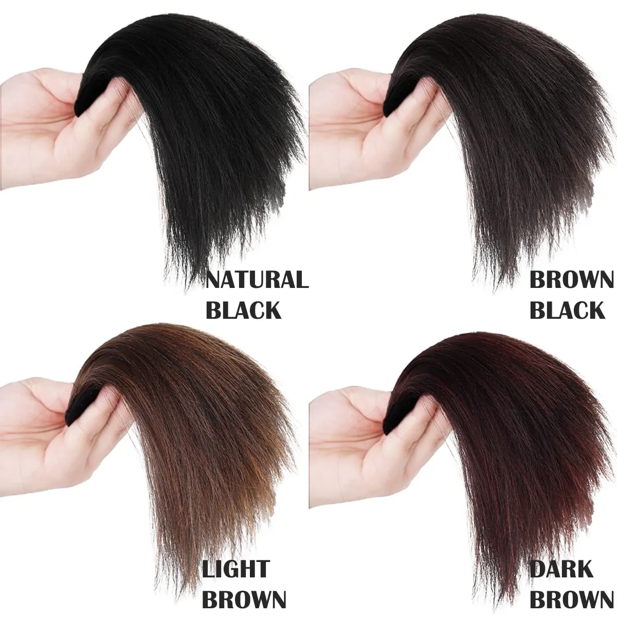 Straight hair synthetic hair pad clip to extend women's natural wigs women's invisible hair clips to add extra volume pieces — image 4