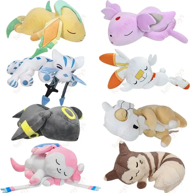 Pokémon Plush Sleeping Position Pillow Leafeon Espeon Sylveon Furret Cubone Scorbunny Bulbasaur Squirtle Soft Stuffed Cushion — image 2
