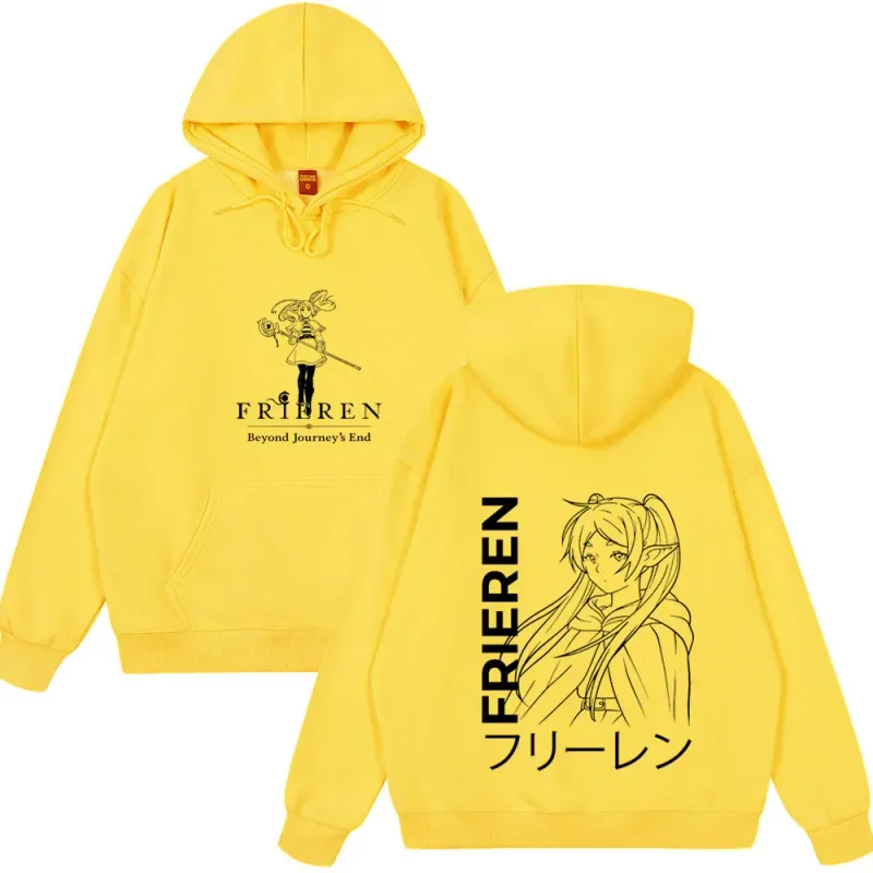 Anime Frieren: Beyond Journey's End Hoodies Herr Damkläder Mode Harajuku Toppar Par Stil Bär Vinter Fleeecekläder — image 3