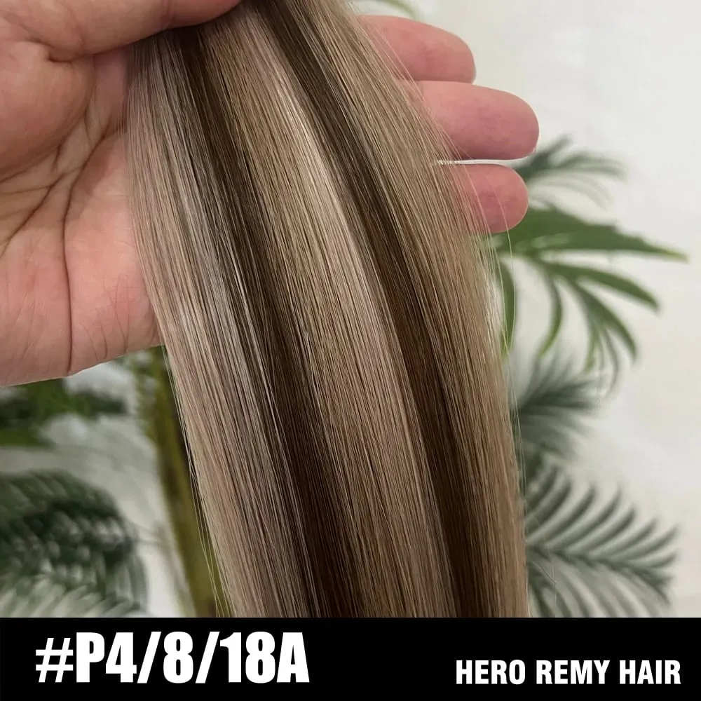 Natural PU Skin Weft Invisible Injection Tape In Human Hair Extensions Double Side Blonde Tape Ins Hair Extensions 2.5g/pieces