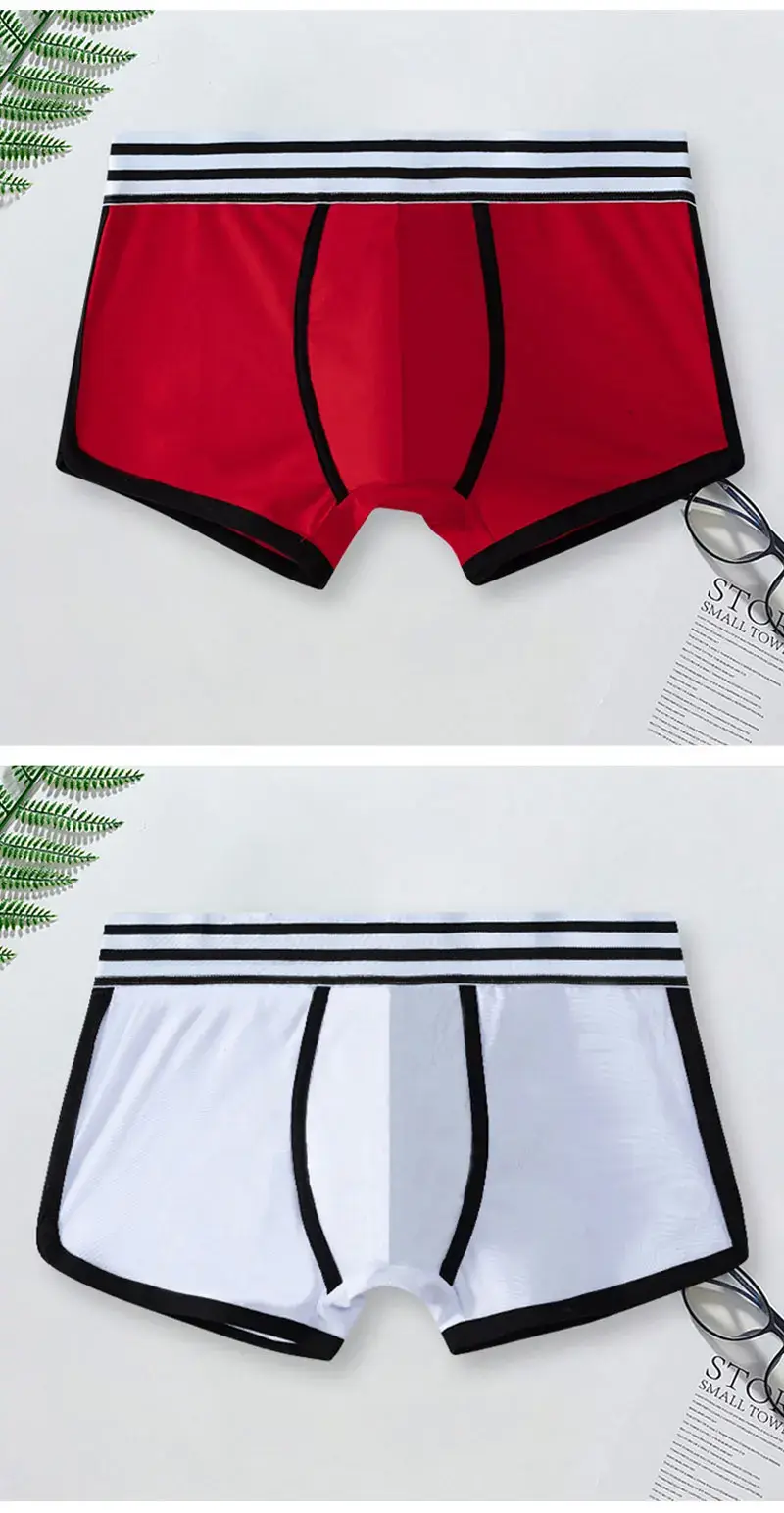 Lelaki Seluar Dalam Lembut Batang Kapas Seluar Dalam Berkualiti Tinggi U Convex Pouch Seluar Dalam Cueca Pinggang Tengah Bernafas Seluar Boxer Homme