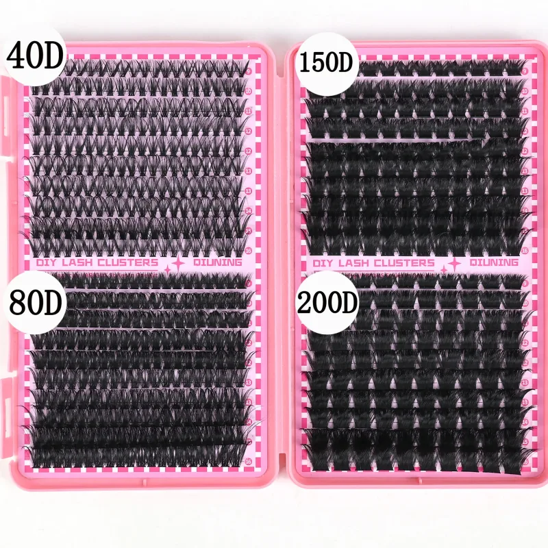 800PCS Lash Extension Kit DIY Clusters Eyelash Extension Kit Lashes Kit with Lash Bond and Seal Lash Tweezers — image 12