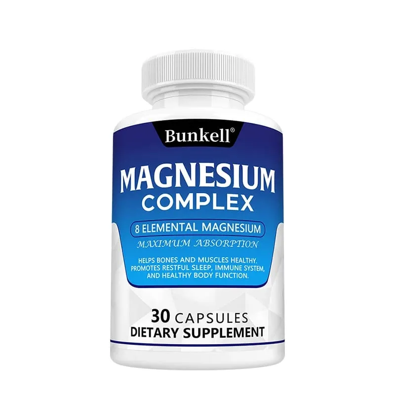 Magnesium Complex 120 Capsules - Bone Muscle & Heart Health Supplement Sleep Support Muscle Relaxation Stress & Anxiety Relief — image 8