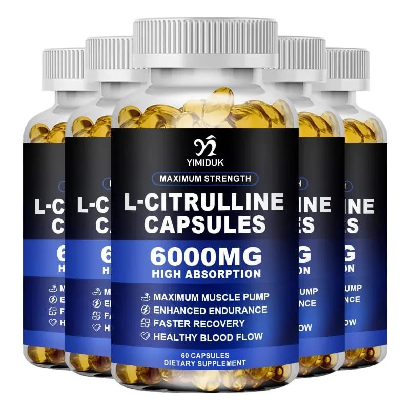 Maximum Strength L-Citrulline Capsules Support Blood Vessels Stamina Muscle Soreness for Bodybuilding & Strength Training — image 11