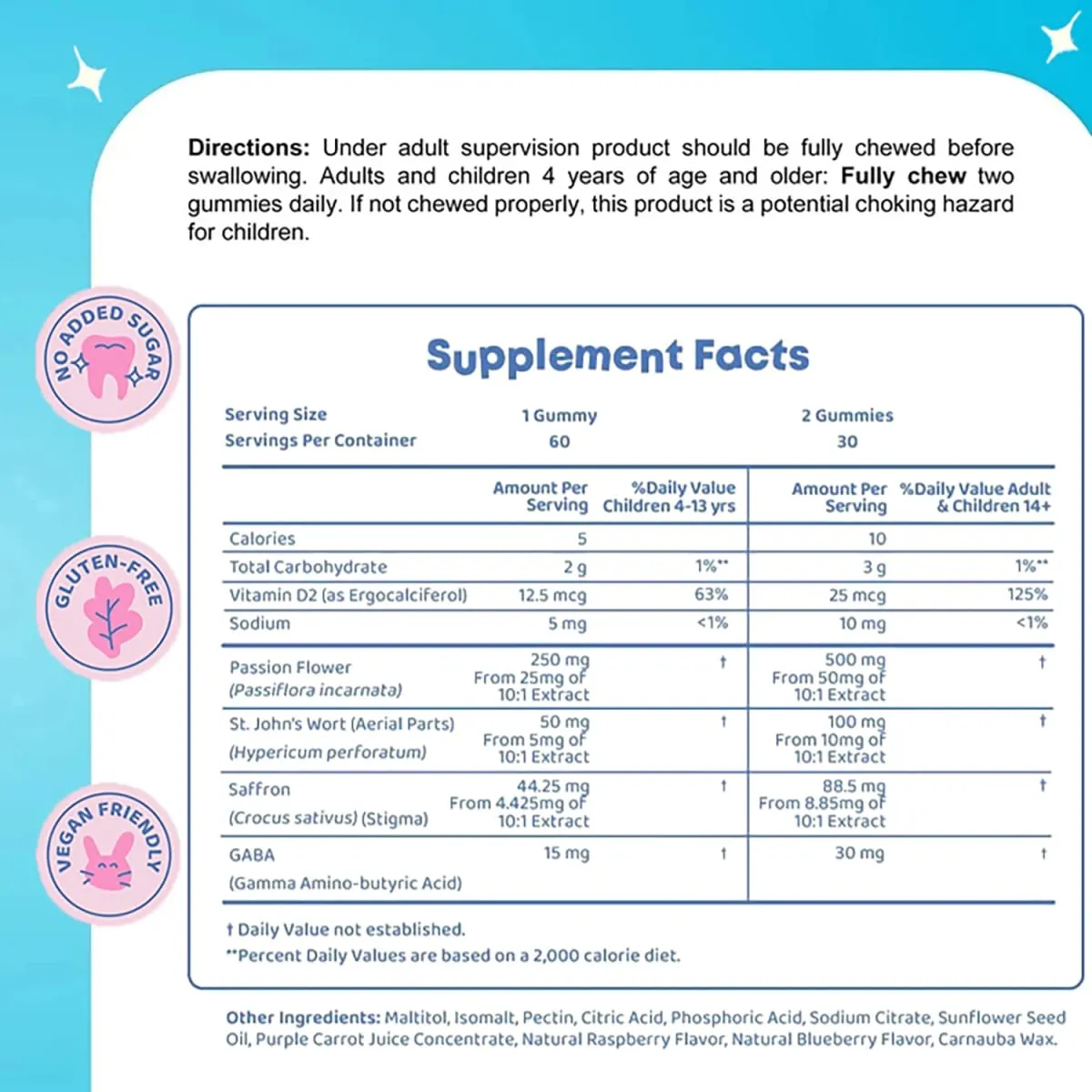Mood Snacks - Kids Saffron Gummies Natural Berries Supplements Offer Mood Support and Calms Temper Tantrums Sugar Free Gummies — image 6