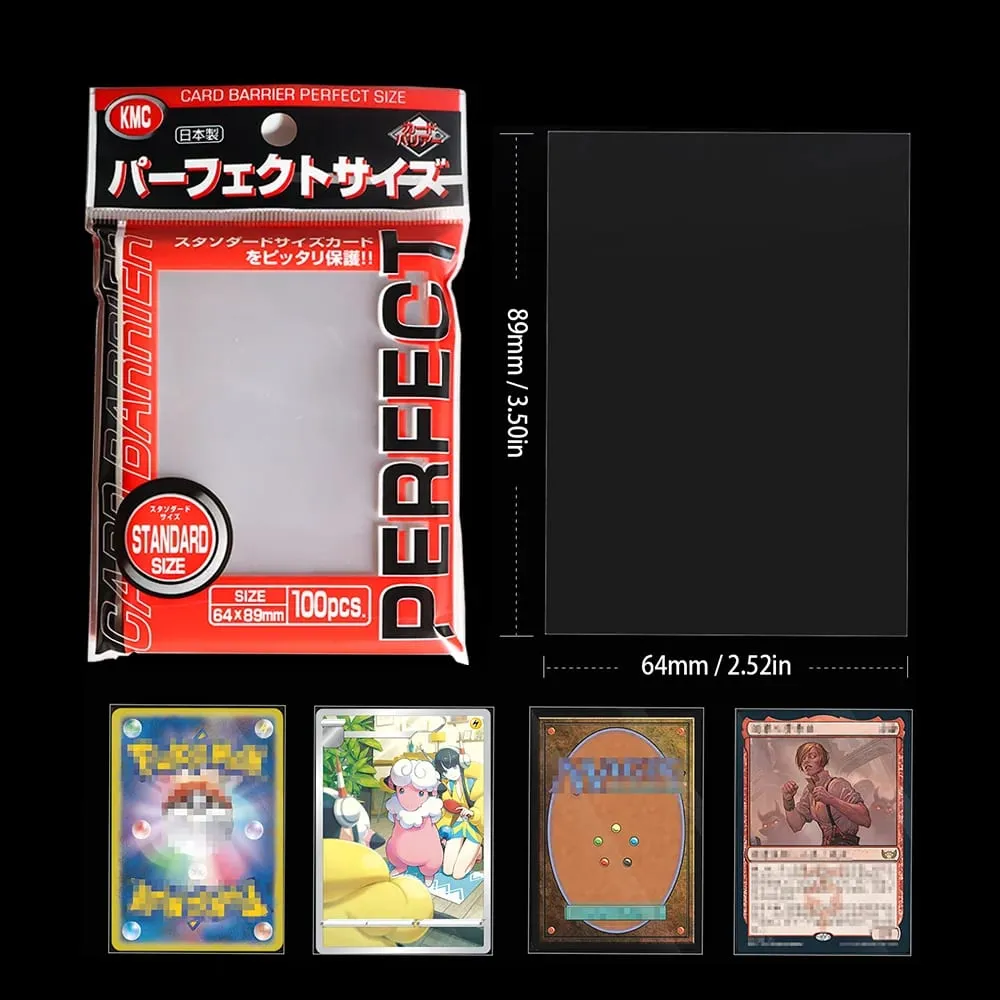 64 x 89 mm Kartenhülle Barriere Brettspiel KMC Transparente Pokemon-Kartenhüllen in perfekter Größe Sammelkarten Passend für standardmäßige transparente Außenseite