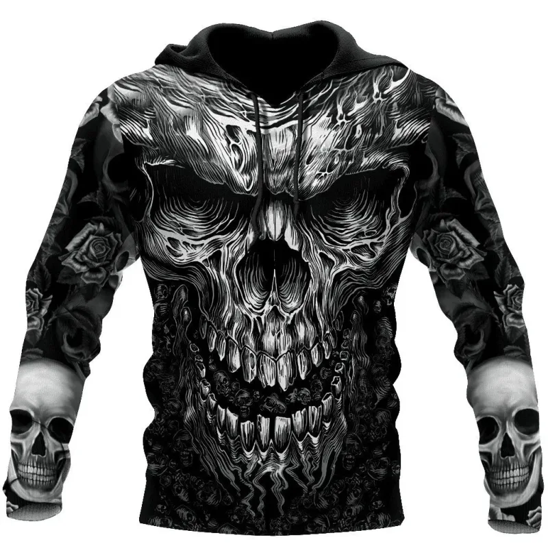 Vintage Skull 3D Print Hoodie Men/Women Casual Fashion Hoodies 2026 Pullover Sweatshirts Oversized Unisex Men Coat — image 10