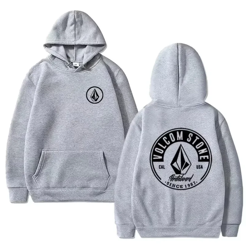 2026 Fashion Hoodie Women and man Hoody Volcom Stone Double-sided Casual Graphic Sports Tops Breathable Streetwear Clothing — image 3