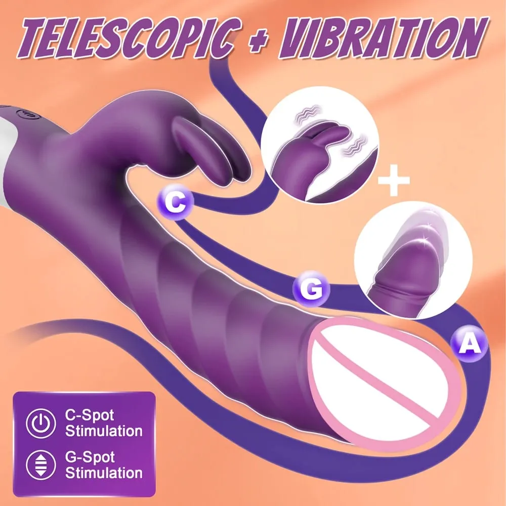 Thrusting Rabbit Vibrator for Women Vagina Dlido Vibrator G-Spot Clitoris Stimulator Female Masturbation Sex Toy for Women — image 3