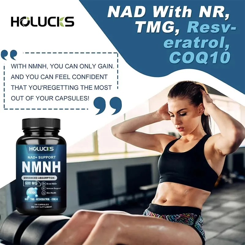 Premium 5-in-1 NMNH Supplement with Nicotinamide Riboside TMG Resveratrol C0Q10 Support Immunity Longevity & Vitality — image 3