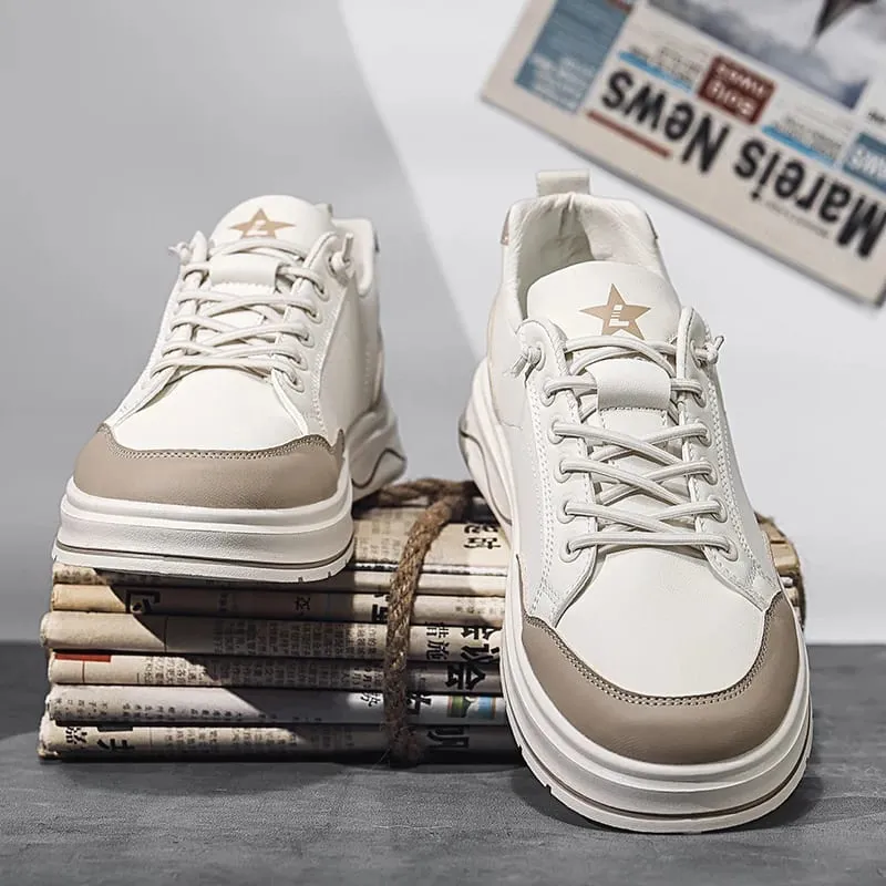 Spring Summer Men Sneakers Breathable Casual Board Shoes Platform Chunky Slip-On Lightweight Walking Footwear Trendy Male — image 3