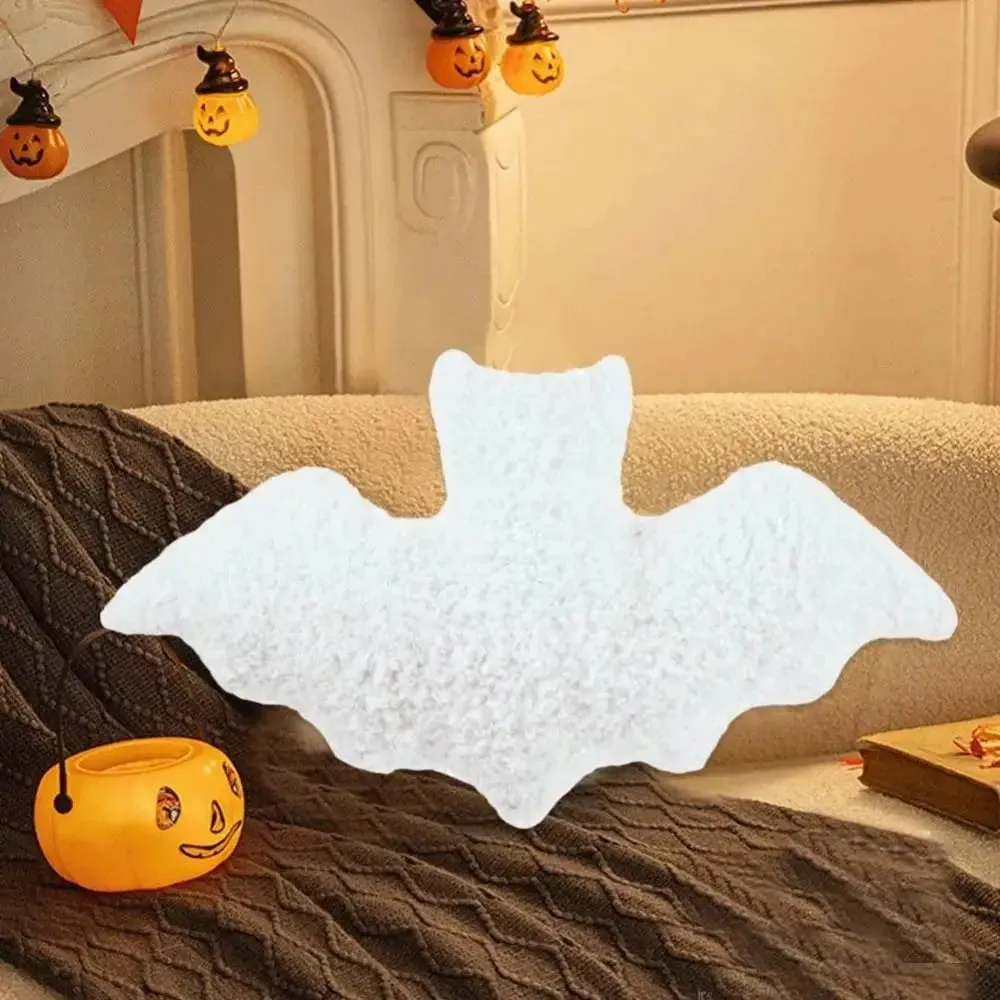 Halloween Material Bat Pillow Halloween Theme Black White Brown Bat Modeling Pillow Soft Fabric Gothic Bat For — image 7