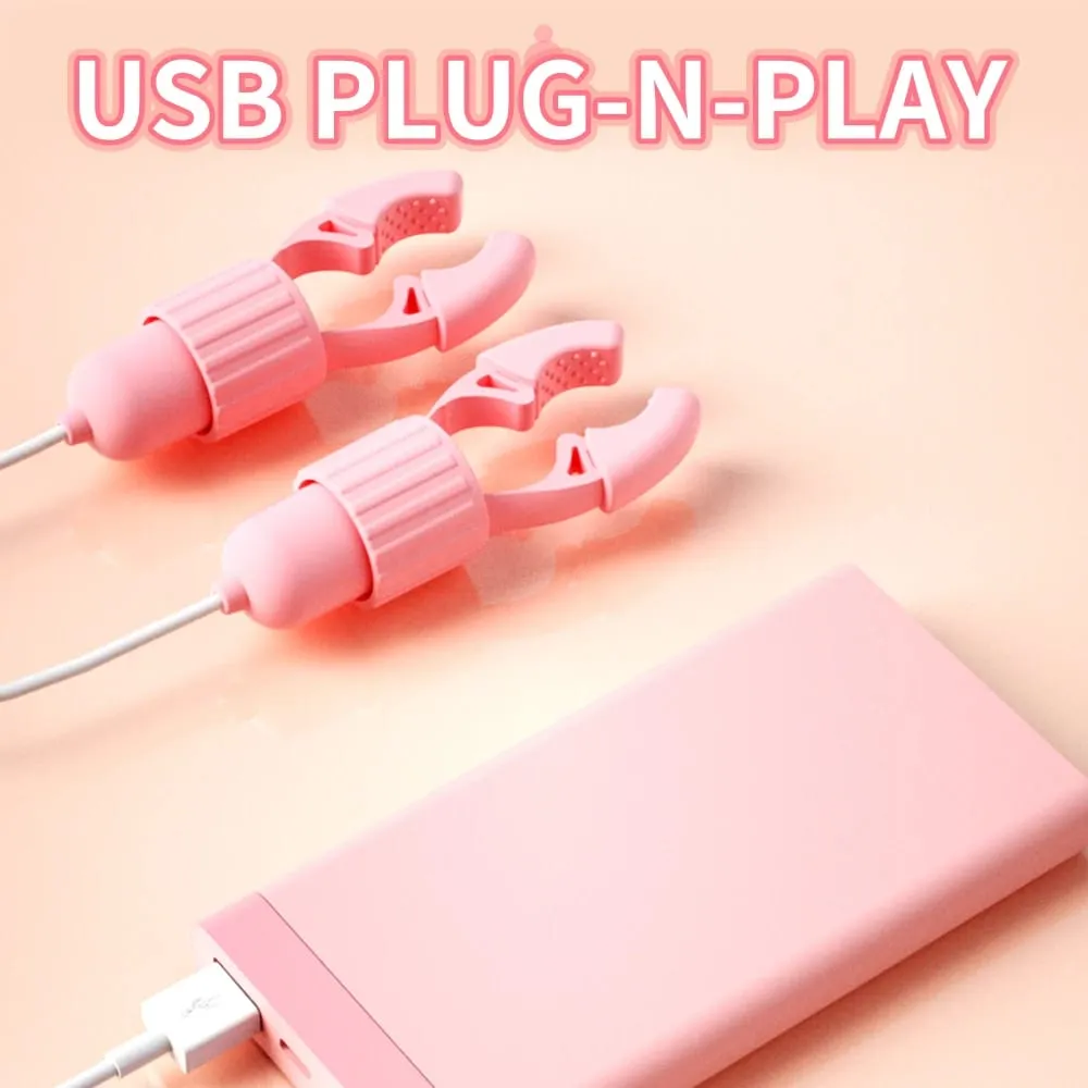 Nipple Clamps Vibrator Breast Massage Tongue Licking Sucking Vibrating Clit Stimulator Female Maturbator Adult Sex Toy For Women — image 4