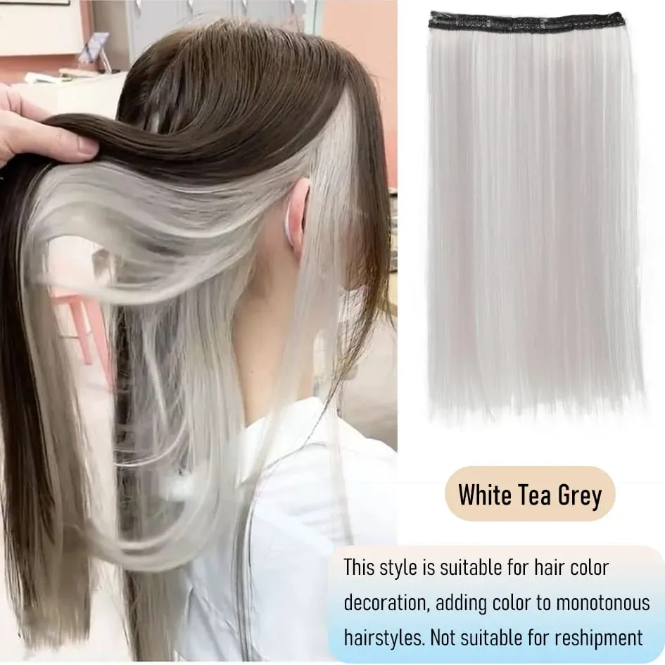 synthetic 20 inch coloured straight hair extensions wig chemical fibre card hair women wigs holiday party Halloween Christmas — image 9