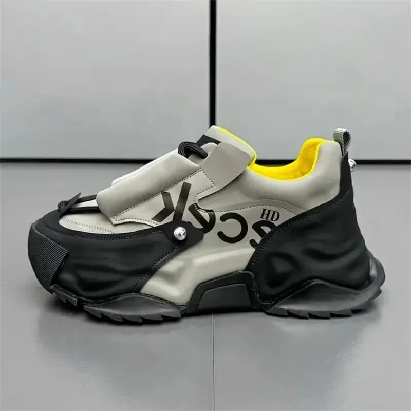 Platform Sneakers for Mens Fashion Designer Casual Leather Shoes for Man Chunky Height Increased Mens Sneakers Zapatillas Hombre