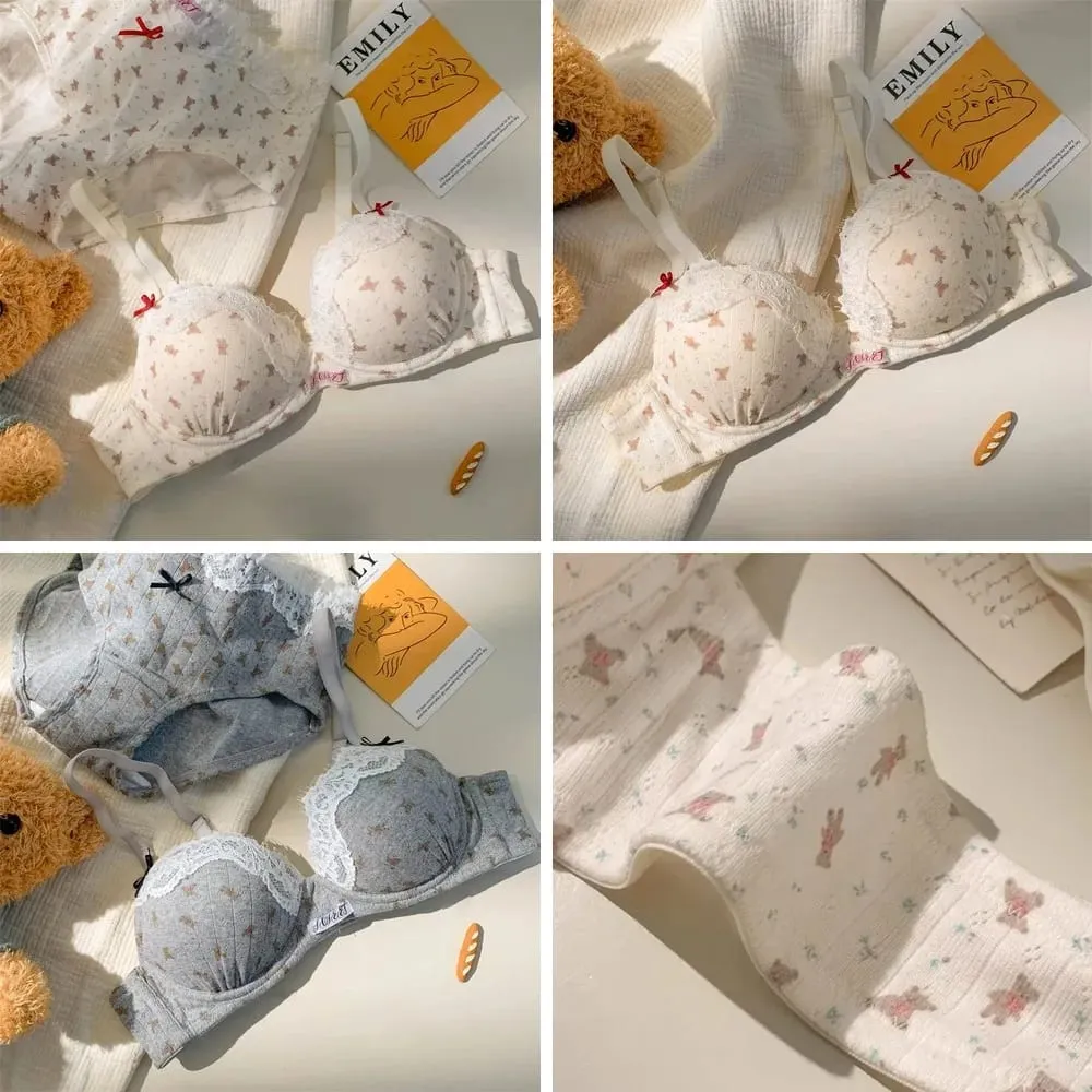 Sexy Lace Lingerie Set for Women Push Up Bra & Panty Set Summer Cute Underwear — image 1
