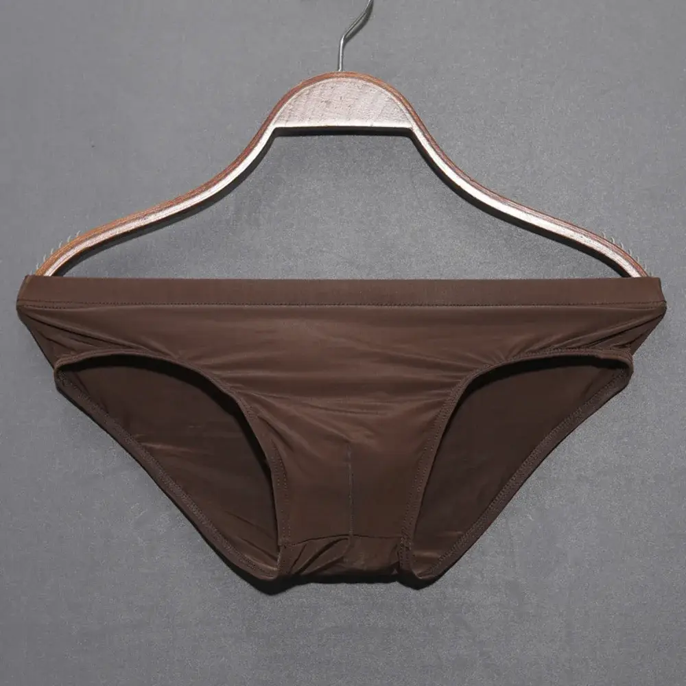 Men's Ice Silk Breathable Briefs Skin Friendly Lingerie Transparent Triangle Pants Mens Sexy Underwear Stretch Male Sexy Panties — image 3