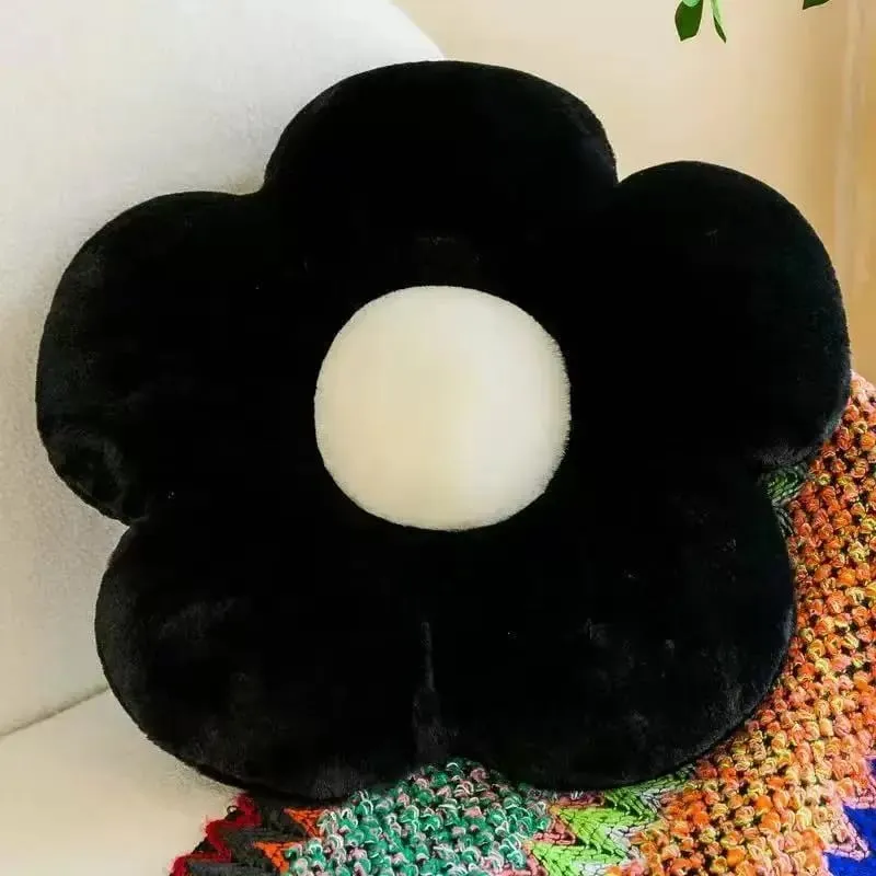 Generic Flower Shaped Plush Seat Cushion Soft Memory Cotton Round Pillow For Chair Bedroom Window Sofa Home Decor — image 14