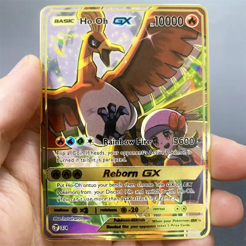 ภาษาอังกฤษโลหะการ์ด Pokemon DIY Arceus Mewtwo Charizard Pikachu เหล็กเงา Pokémon GX Vmax EX เกมคอลเลกชันเด็กการ์ดของเล่นของขวัญ — image 14