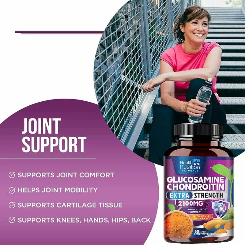 Glucosamina Condroitina Curcuma MSM Supporto articolare a tripla forza 2100 mg — image 5