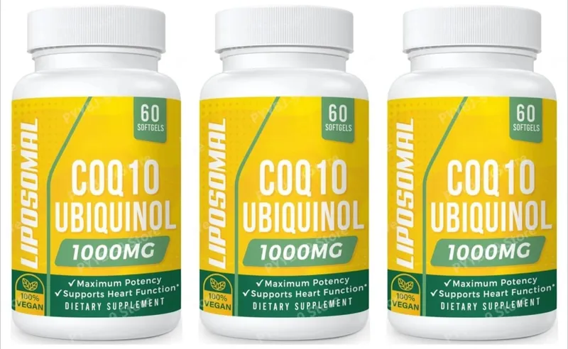 CoQ10 Ubiquinol 1000MgมังสวิรัติSoftgels 60 Ct LiposomalการดูดซึมสูงCoenzyme Q10สำหรับหัวใจEnergyสารต้านอนุมูลอิสระทุกวันสนับสนุน