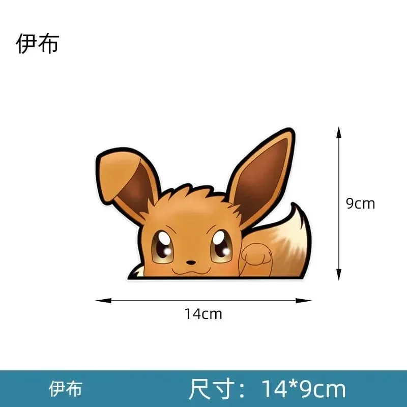 20 stylů Pokémon samolepky na auto Anime postava Pikachu Gengar Eevee Charmander Roztomilá kreslená panenka Kreativní samolepka Dárky k narozeninám