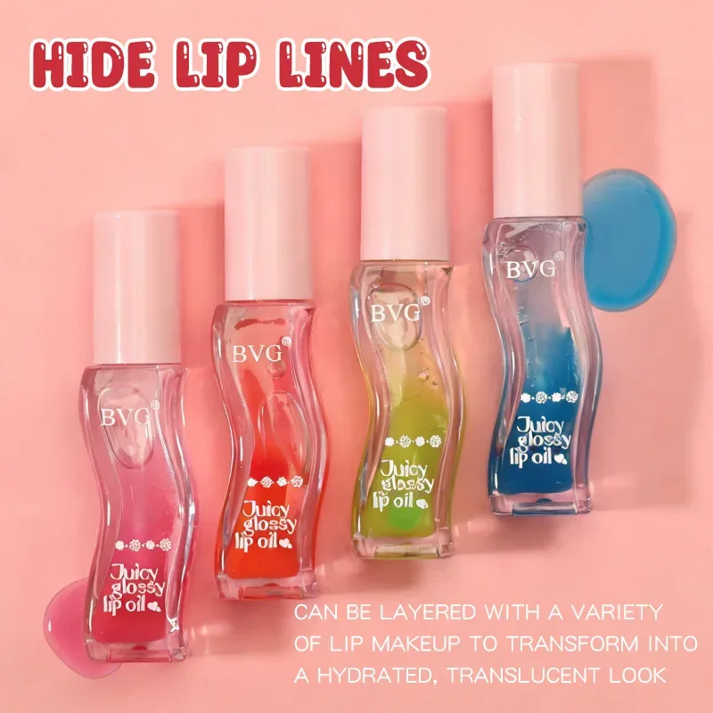 Garrafa de onda Juicy Lip Oil Transparente Brilhante Lip Plumper Hidratante Lip Gloss Maquiagem diária para lábios — image 4
