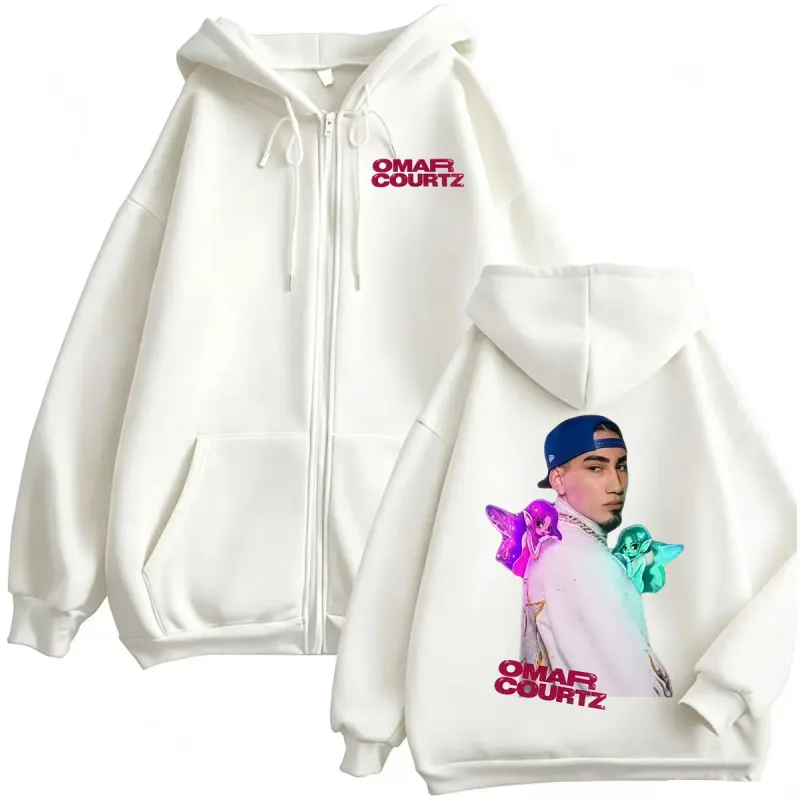 Omar Courtz Por Si Manana No Estoy Tour 2026 Zipper Hoodies Men Women Fashion Hip Hop Classic Jacket Sweatshirt Coats Streetwear — image 7