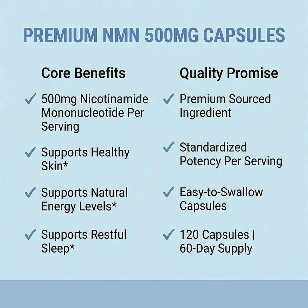 NMN Nicotinamide Mononucleotide - Reduces Wrinkles Increases Skin Elasticity and Supports Cell Repair and Growth — image 2