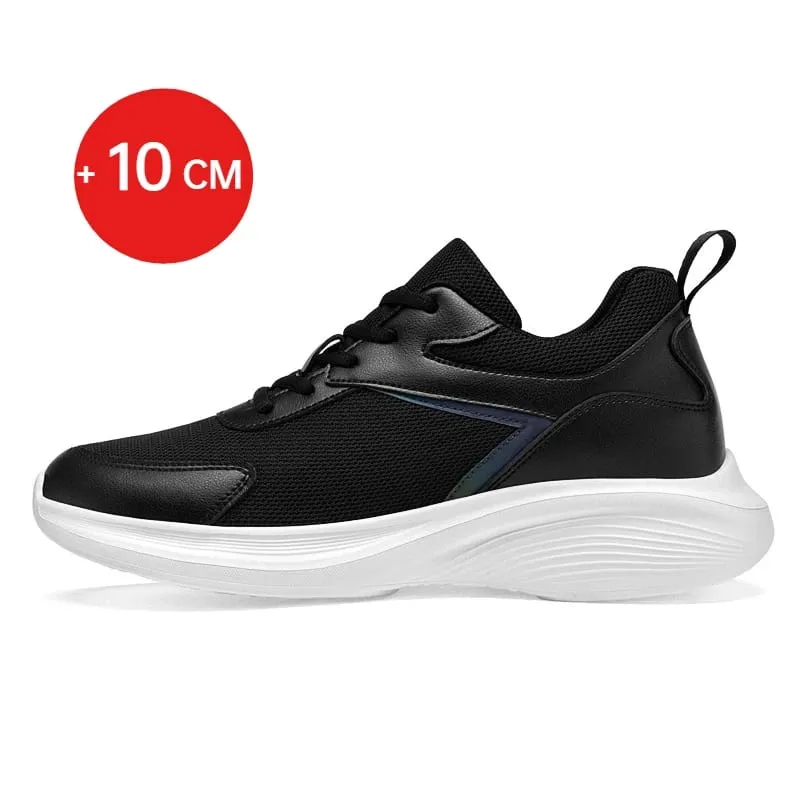 Zapatillas de deporte a la moda para hombre, zapatos con aumento de altura de malla transpirable, suela de microfibra, zapatos cómodos para caminar al aire libre — image 10