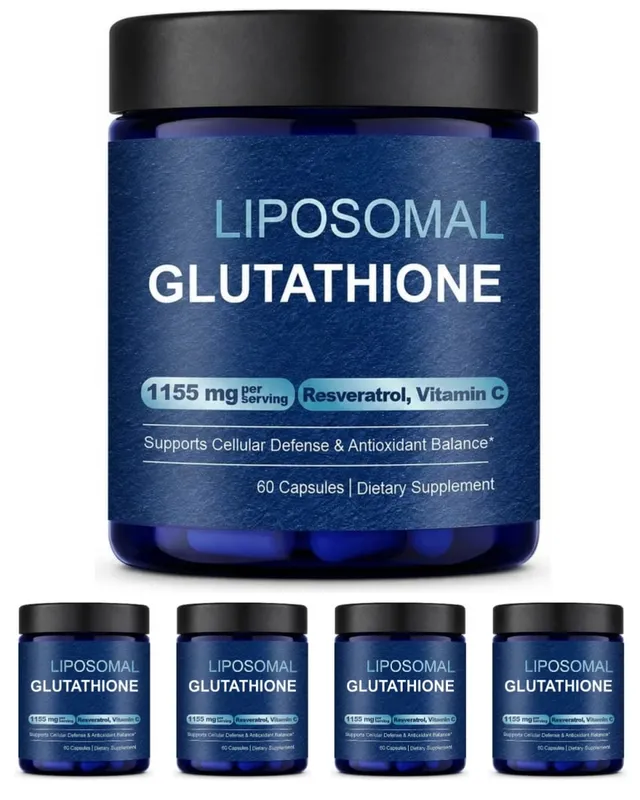 Liposomal Glutathione Capsules with Resveratrol and Vitamin C for Antioxidant Balance and Cellular Defense Support 60 Capsules — image 10