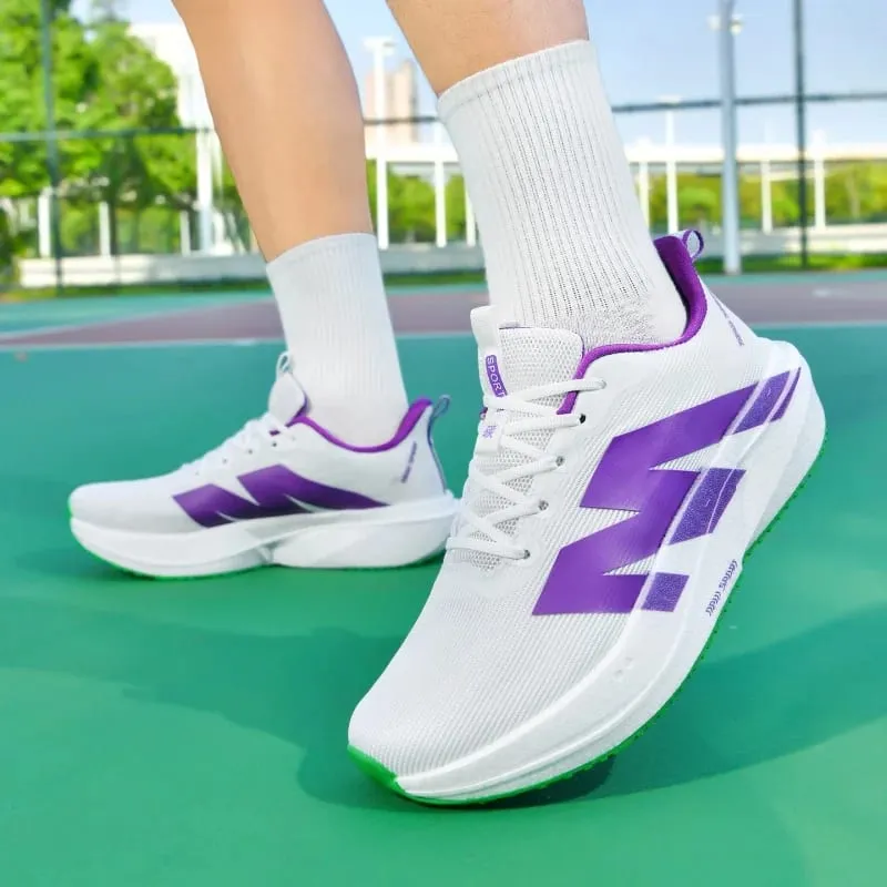 Fashion Men Women Outdoor Running Shoes Marathon Carbon Board Lightweight Comfort Casual Sneakers Breathable Mesh Sports Shoes — image 6
