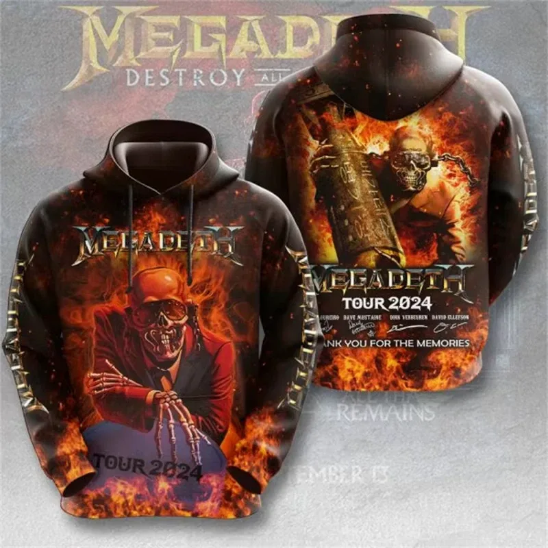 Rock Band Megadeth 3D Print Hoodies Men Women Fashion Retro Y2K Graphic Hoodie Sweatshirt Mens Clothing Men Tracksuit Gift Fan — image 3