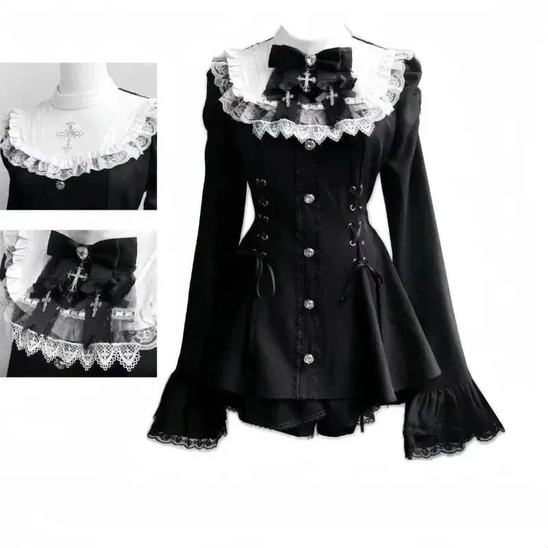 Japanese Style Lolita 2 Piece Set Y2k Mini Skirt Woman Harajuku Sweet Kawaii Print Dress Tops Korean Fashion Elegant Dress — image 17