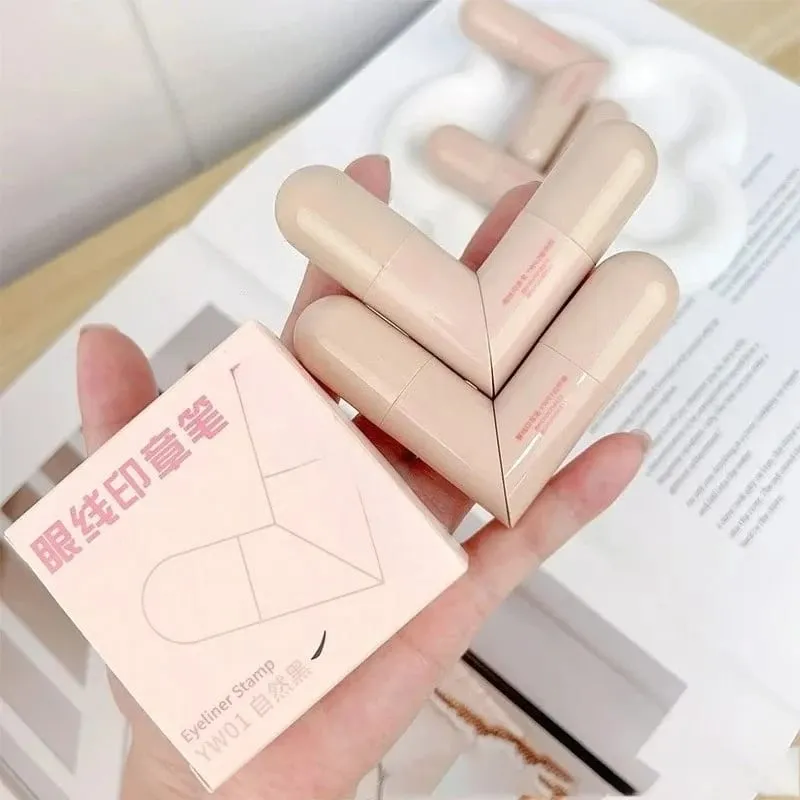 Lazy Integrated Eyeliner Stamp Dual-Head Rotatable Precise Outline Seal Lasting Waterproof Fast Drying Liquid Eye Liner Pen — image 6
