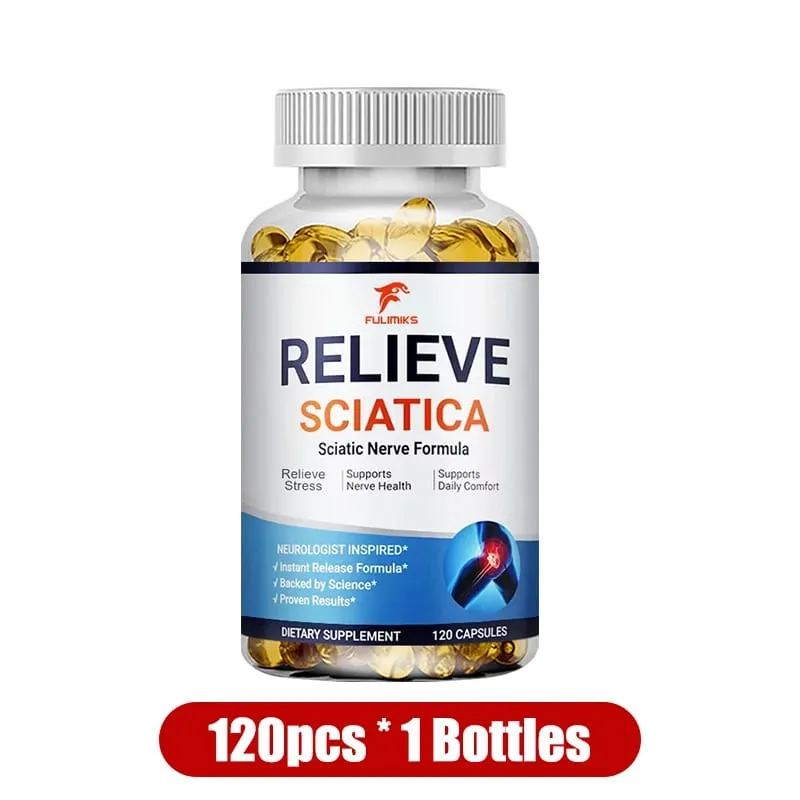 Relieve Sciatica Capsules Support Lower Lumbar Sciatic Hip Thigh Leg Foot Nerve & Joint Health Relax Muscles Flexibility — image 4