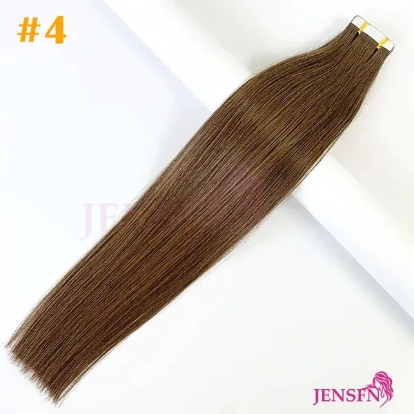 High Quality Tape In Hair Extensions Straight 100% Remy real Human Hair 16"-22"Inch PU Skin Weft Tape Ins — image 10