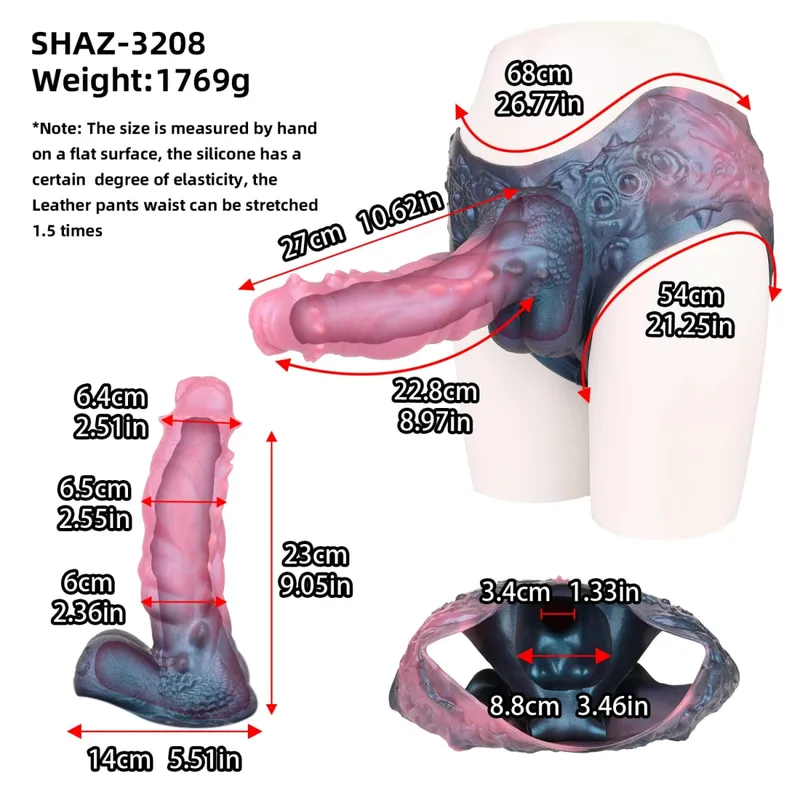 3D Horse Penis Shaped Wearable Cock Sleeve Gradient Color Skin-Friendly Liquid Silicone Adult Couple Intimate Sex Toys — image 20