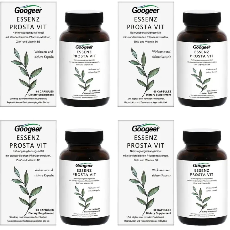 Googeer Prosta Vit Essenz Capsules for Men Bladder & Urinary Tract Health Support with Zinc Vitamin B6 Saw Palmetto 60 Count — image 9