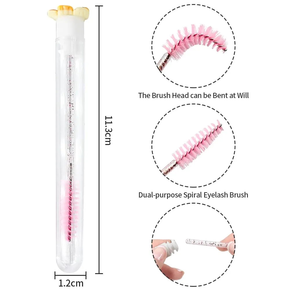 10/50Pcs Eyelash Brush Tubes Crystal Lash Mascara Wands Eyebrow Comb Spoolies Container Lashes Brushes Applicators Makeup Tools — image 3